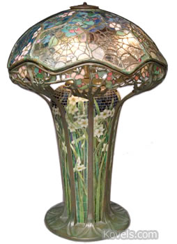 l.c. tiffany cobweb spiderweb table lamp