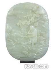 carved chinese celadon jade plaque carved chinese celadon jade plaque