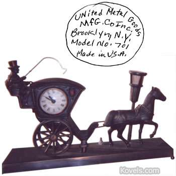 united metal goods carriage clock