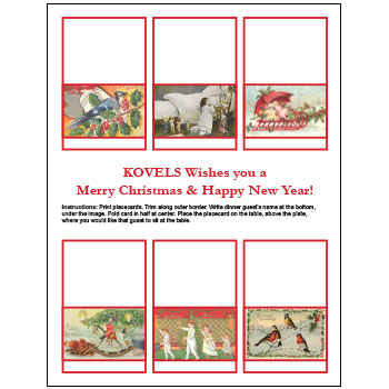 Absolutely free Xmas House Playing cards for Yourself A Reward in opposition to Kovels photograph relating to Free Printable Christmas Place Cards known as Totally free Xmas Vacation spot Playing cards for By yourself A Present towards Kovels