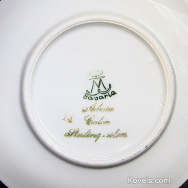 mitterteich silver and porcelain saucer set saucer bavaria