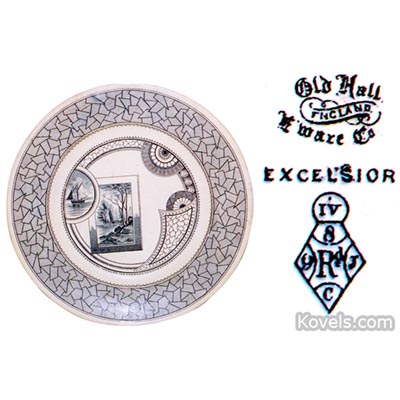 Hall Excelsior plate and mark